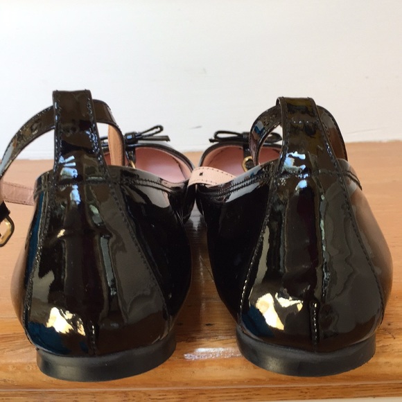 RED Ballet flats/chain T-strap/ - Picture 6 of 8